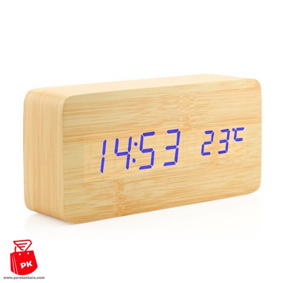 Wood LED Alarm Clock Temperature 11 ParsianKala.ir 550x550 1