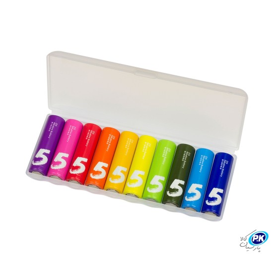Xiaomi ZI5 Alkaline Battery Rainbow Colorful AA 1 5V Batteries 5 parsiankala.com 550x550 1
