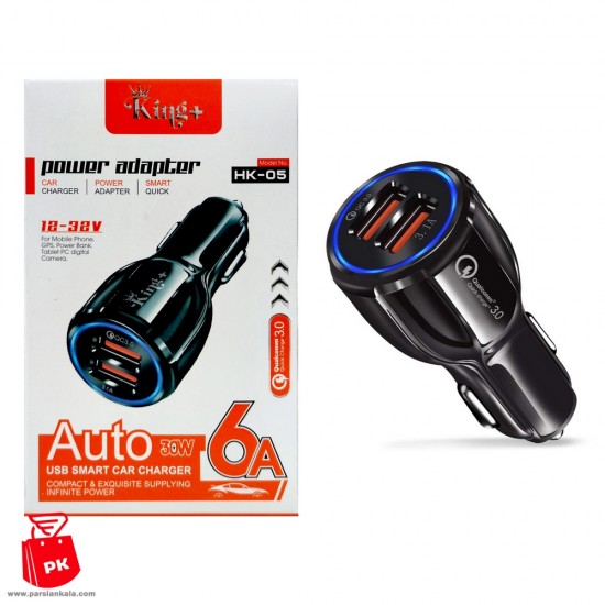 car charger adapter usb car charger dual port quick charger 3 6a 30w fast ParsianKala.com 550x550 1