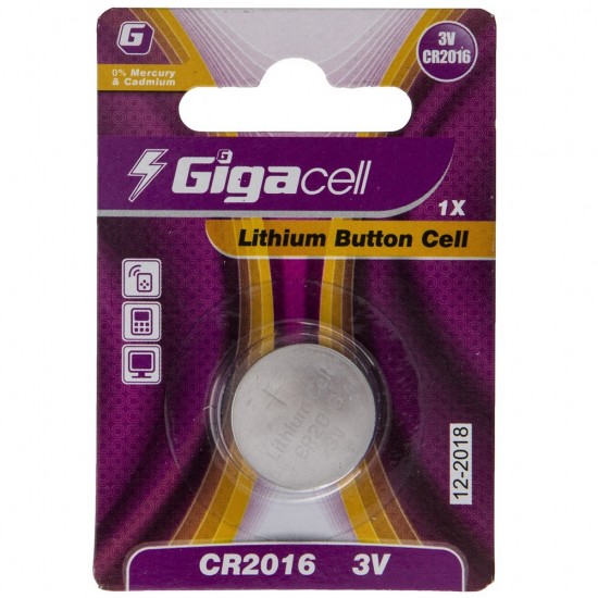 gigacell CR2016 lithium battery pack of 1 ParsianKalacom 550x550 1