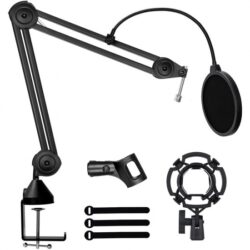 microphone arm stand for blue yeti snowball sm7b heavy duty mic boom arm stands desk suspension mic scissor arm stands 3 ParsianKala.com 550x550 1