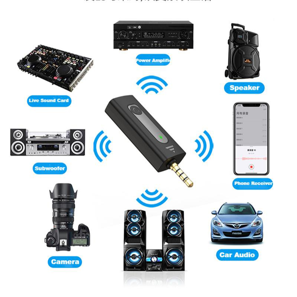 K 35 3 5mm Aux Dual Receivers Wireless Microphone 1