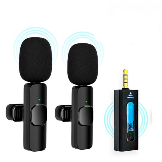 K 35 3.5mm Aux Dual Receivers Wireless Collar Microphone ParsianKala.com 1 550x550 1