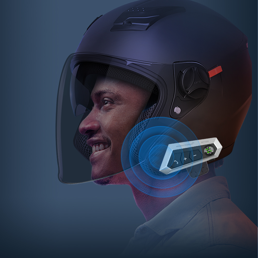 BT 22B Motorcycle Helmet Headset Bluetooth 5 0 Waterproof Earphone Headphones Bluetooth Headset Handsfree Stereo 2