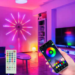 چراغ نورپردازی طرح آتش بازی هوشمند RGB برای اتاق گیمینگ
