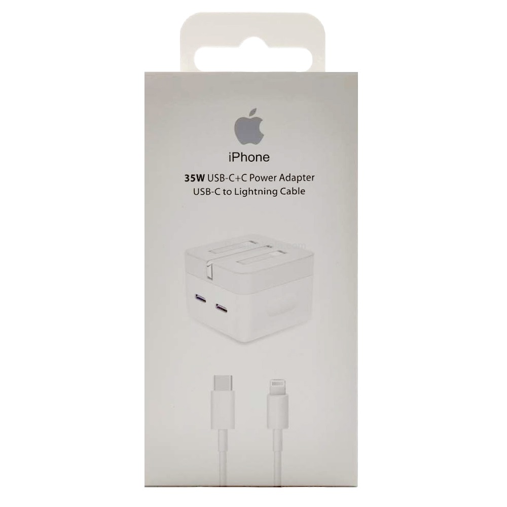 آداپتور شارژ 35 وات اپل آیفون مدل Apple 35W Dual USB-C Port
