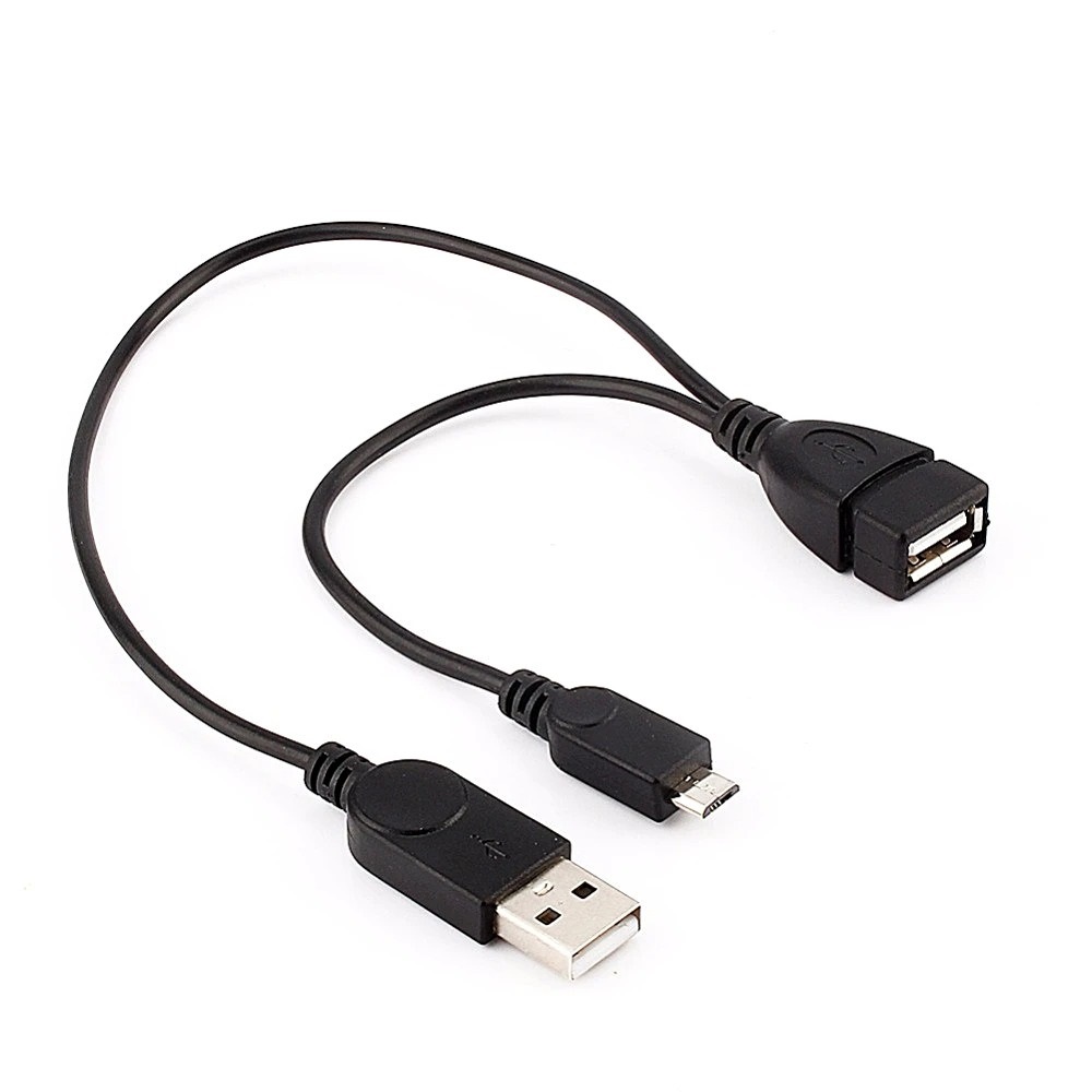 کابل OTG Micro USB دارای تغذیه خارجی USB