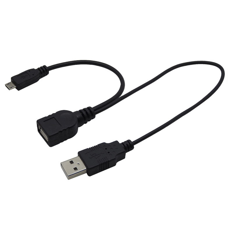کابل میکرو OTG USB دارای تغذیه خارجی USB