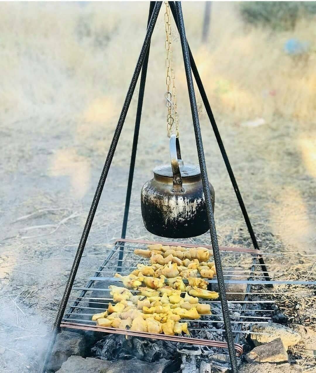 Camping Mini Adjustable Grill Cooker Stand
