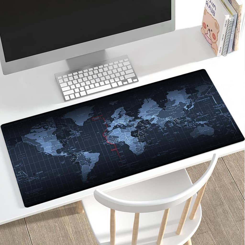 Large Gaming Mouse PadMouse Control Version The World Map Mouse Mat Desk Pad Keyboard Pad Game 2