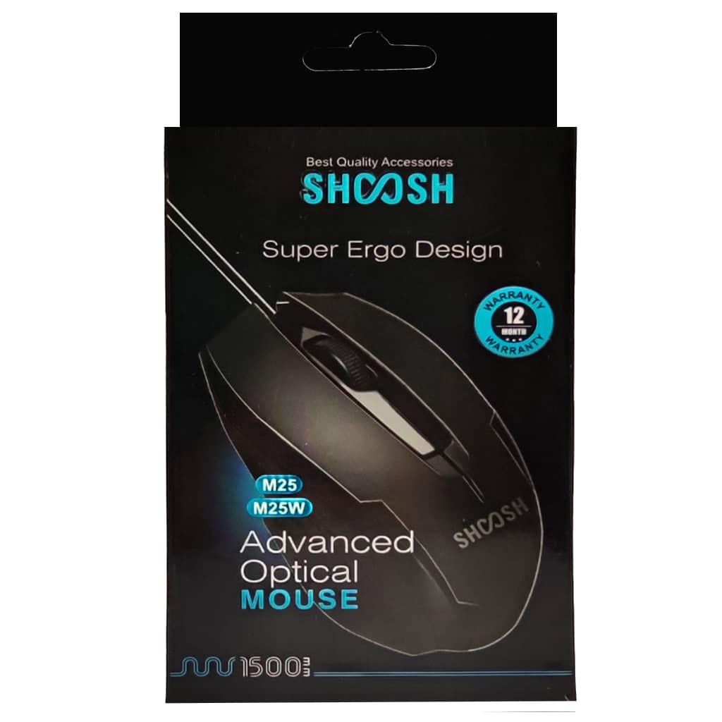 USB WIRED OPTICAL MOUSE SHOOSH M25