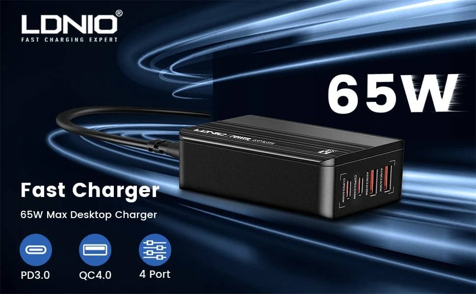 ldnio a4808q 65w pd super fast charger 8