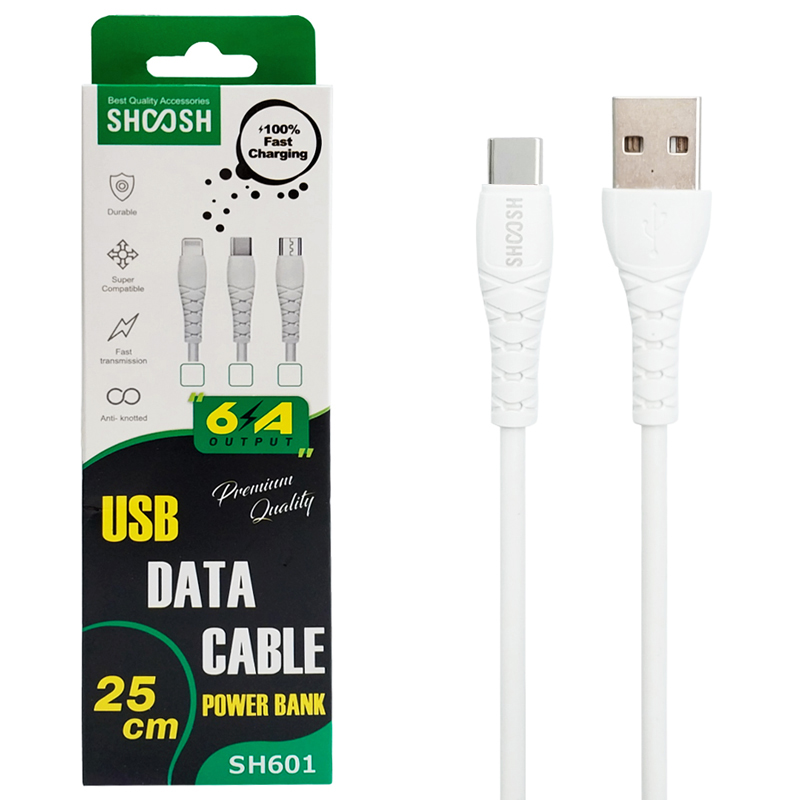 shoosh sh601 charge cable type c6a 25cm