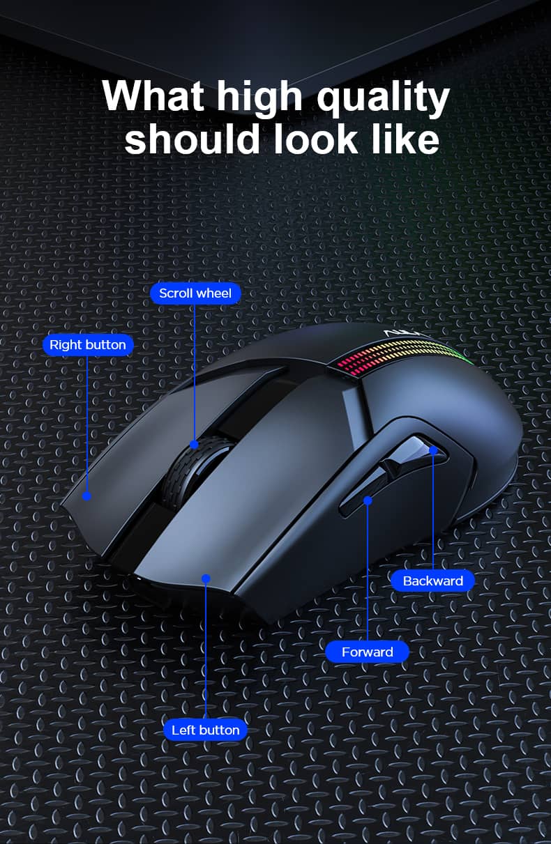 AULA F813 WiredWireless Gaming Mouse 8
