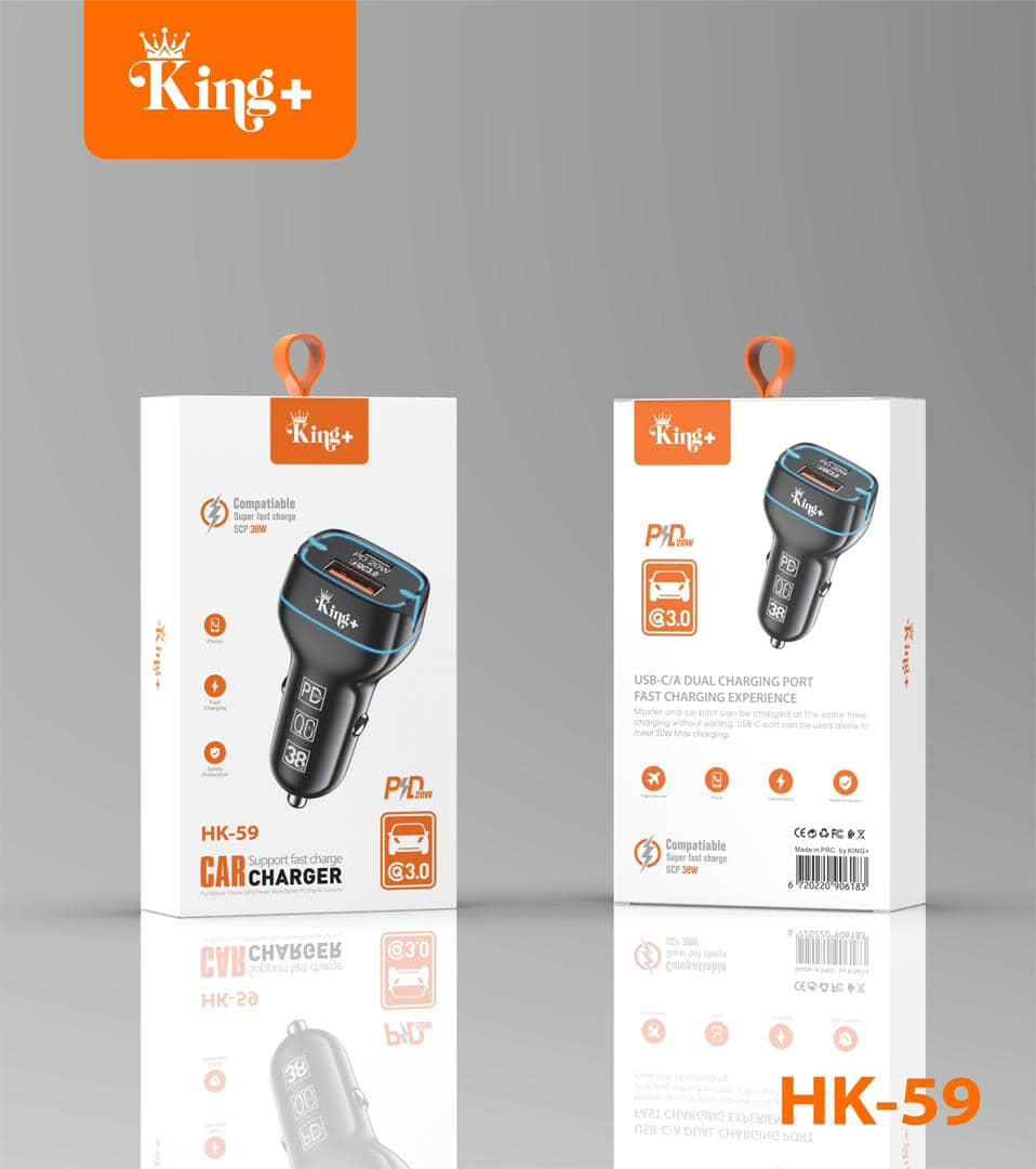 King HK 59 38W Car Charger Super Fast Charging 1