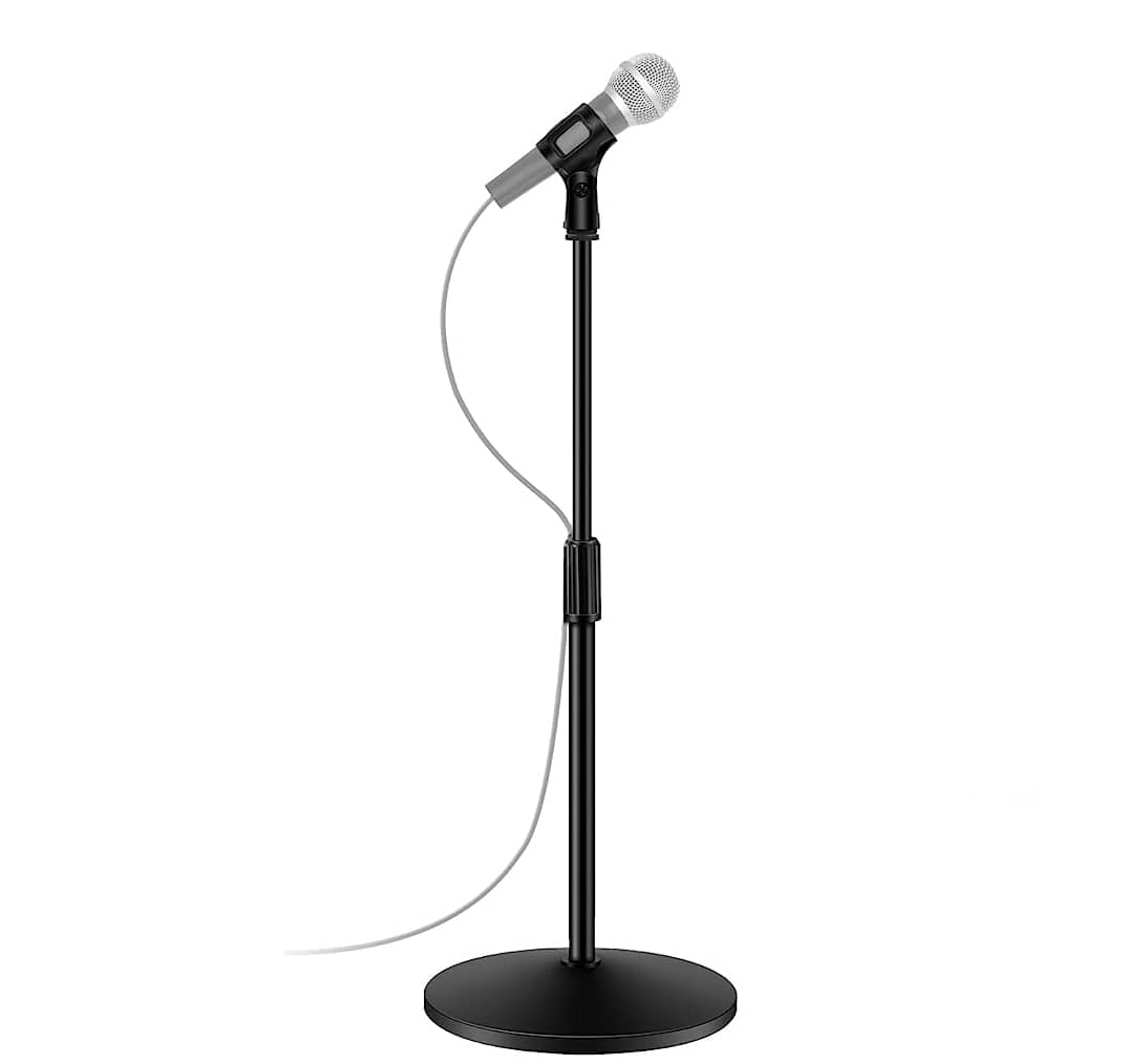 Metal Stand Holder Round Base Microphone Desktop Stand TCM 60 9