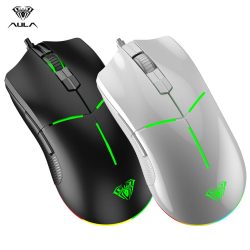aula f820 gaming mouse wired with 8 key rgb backlight 6400dpi wired optical gaming mouse usb 2 0 1