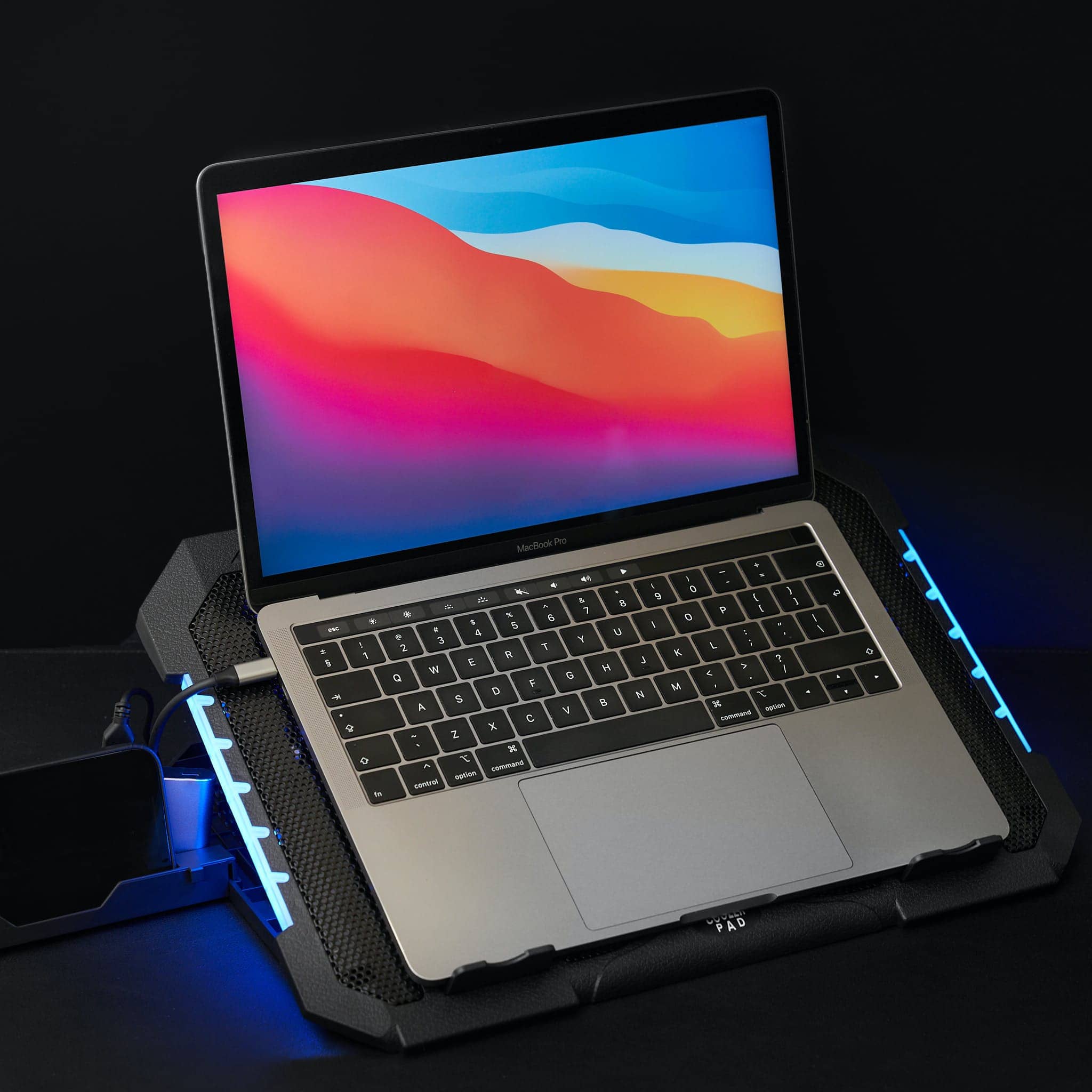 Adjustable Height RGB Laptop Cooling Pad Stand Dual USB GAMING S900 1