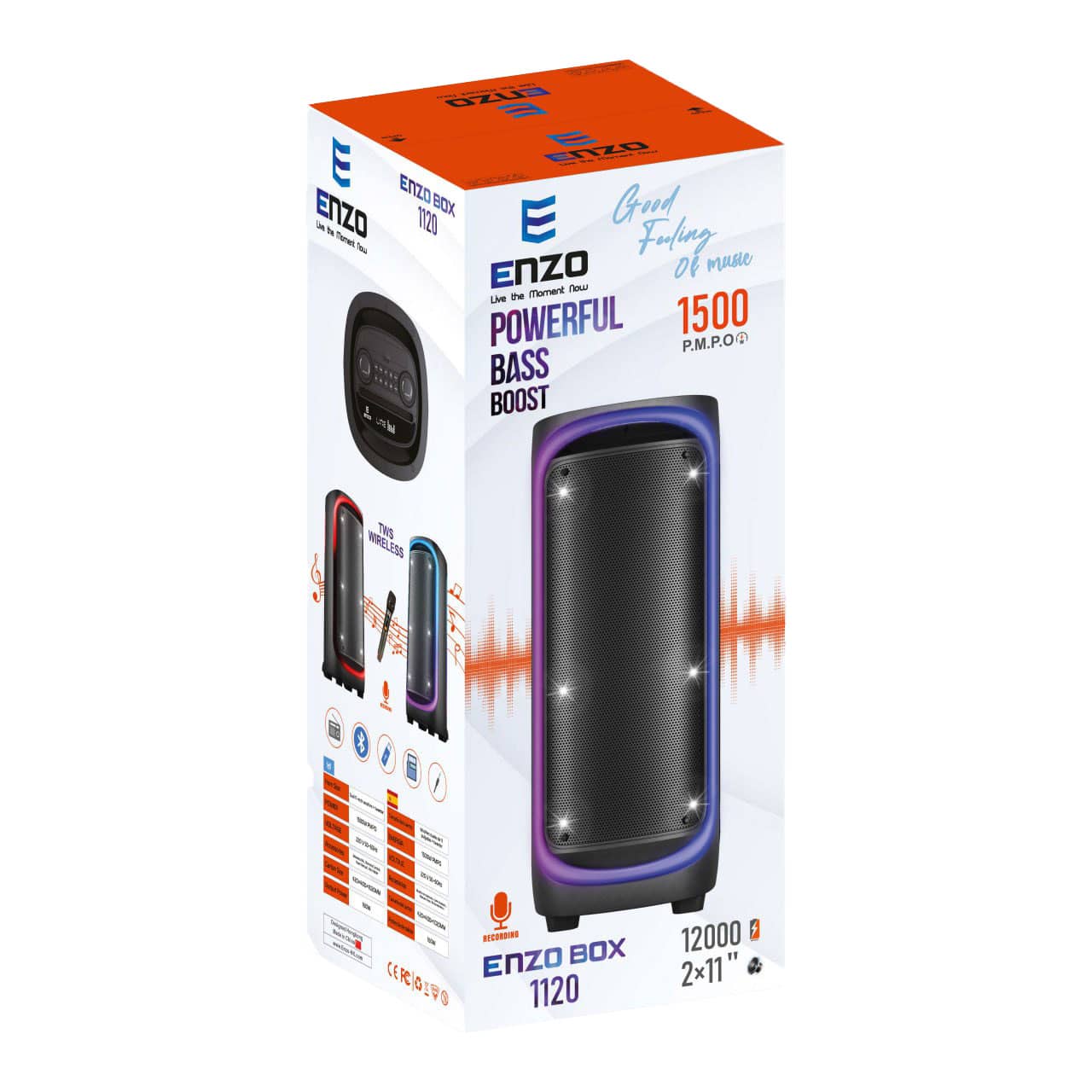 ENZO BOX 1120 211inch Speaker Wireless Microphone 2