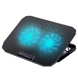 N11 Adjustable Mute Notebook Dual Fan Cooler Desktop Laptop Cooling Stand Blue Light 9